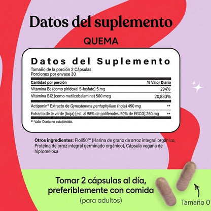 Lemme Burn Activa - Quemador y acelerador de metabolismo (Las originales)